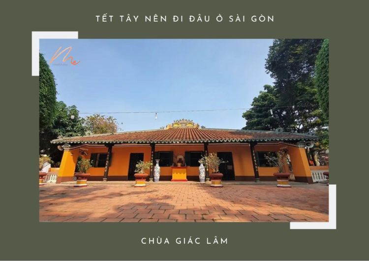 Góc chính diện chùa Giác Lâm